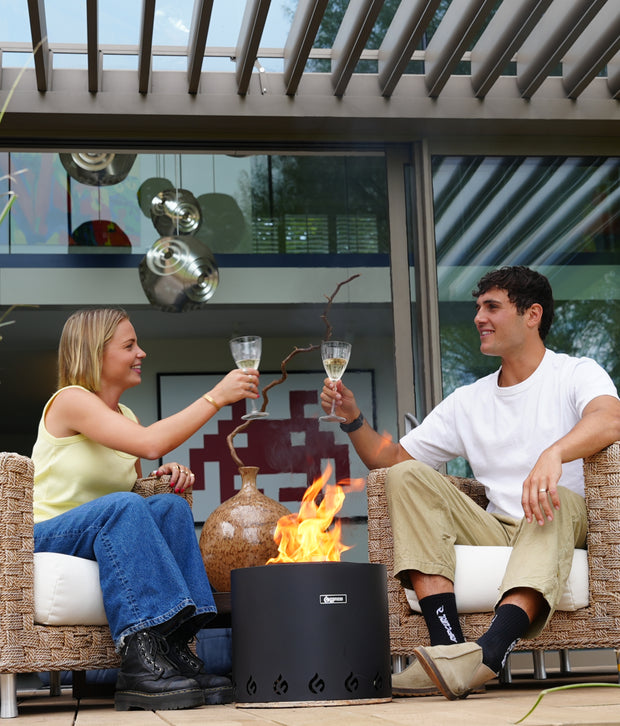 El Fuego Steel Fire Pit - Black